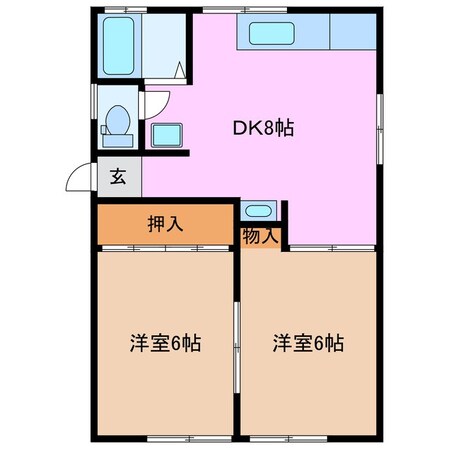 榊原温泉口駅 徒歩5分 2階の物件間取画像